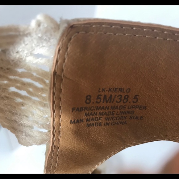 Womens Lucky Brand Kierlo Linen Macrame Fabric 8.5 - Picture 4 of 8